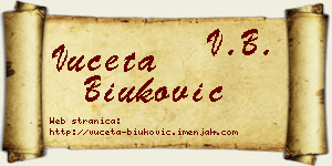 Vuceta Biuković vizit kartica